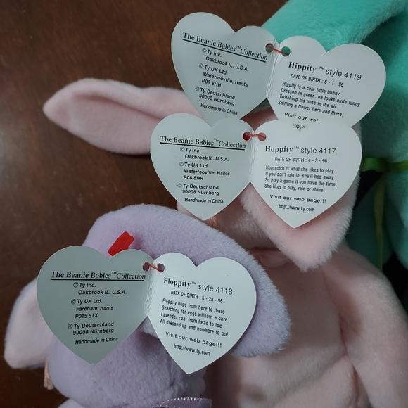 Hippity, Hoppity and Floppity beanie babies - Picture 6 of 8